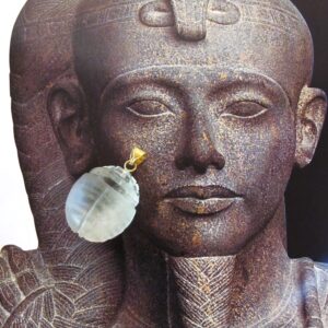 Pendente Tektite e oro ”SCARABEO” – # 1/12 -Pendente amuleto- oro e vetro libico- Pendente egizio – gioiello archeo – amuleto rinascita