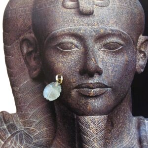 Pendente Tektite e oro ”SCARABEO” – # 3/12 -Pendente amuleto- oro e vetro libico- Pendente egizio – gioiello archeo – amuleto rinascita