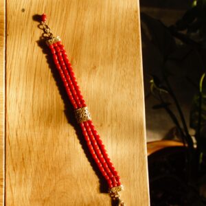 RISERVATO per GHADA – bracciale corallo e oro giallo- corallo rosso mediterraneo