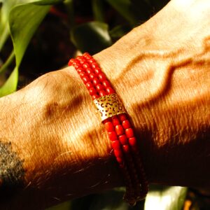 RISERVATO per GHADA – bracciale corallo e oro giallo- corallo rosso mediterraneo